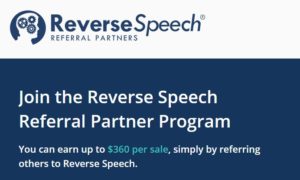 NEW! Reverse Speech Affiliate Program