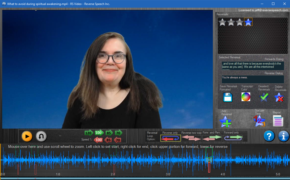 How To Use Reverse Speech Pro Video Software - Reverse Speech