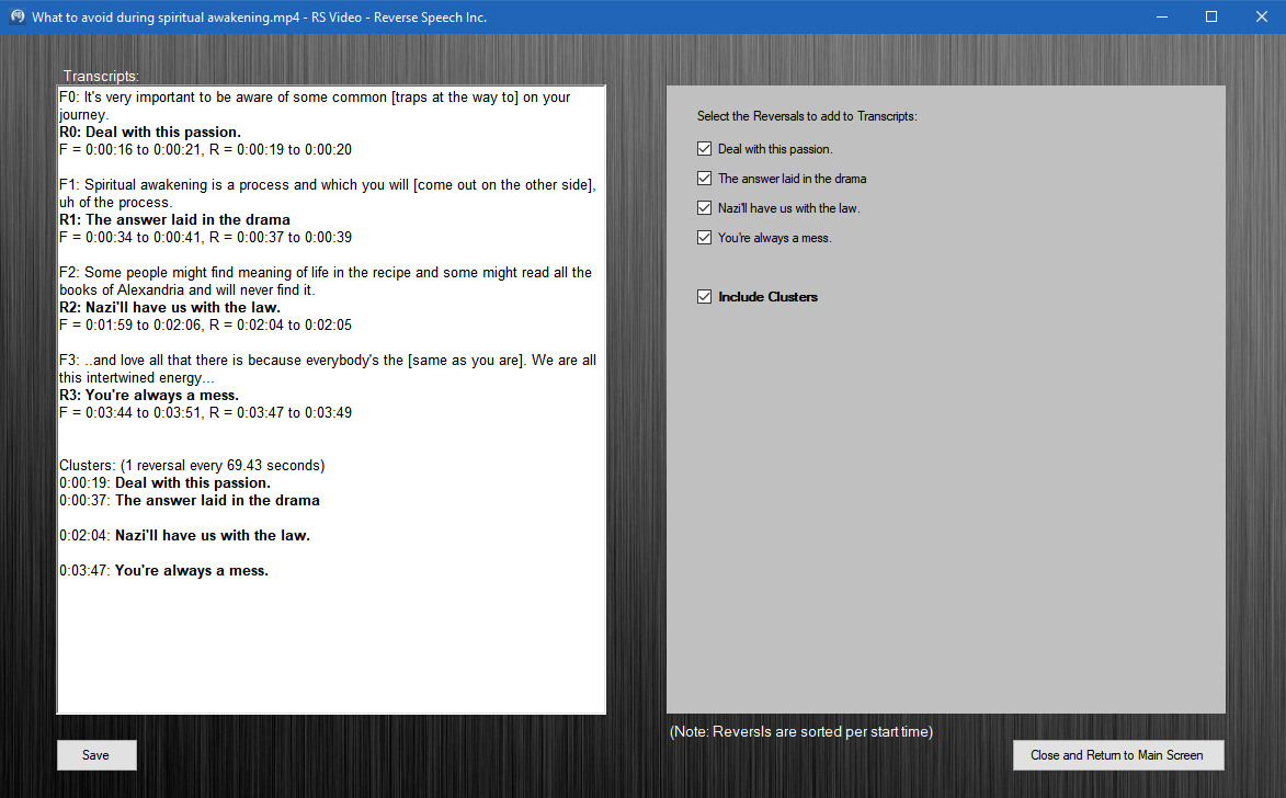 How To Use Reverse Speech Pro Video Software - Reverse Speech